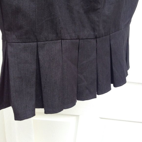 Rampage Straight Pencil Short Career Suit Skirt Stretch Pleated Hem Black 11 - Picture 9 of 12